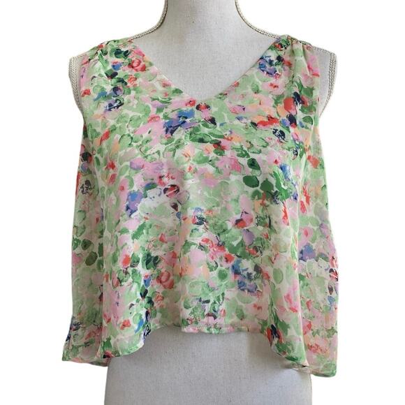 ASTR The Label Floral Sleeveless Top Medium - Picture 1 of 5
